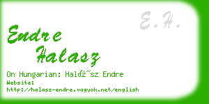 endre halasz business card